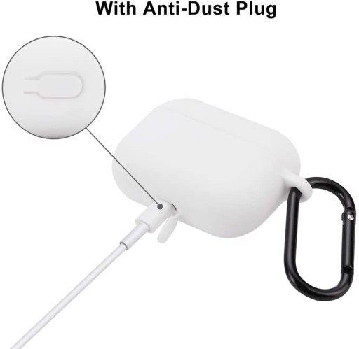 Púzdro AIRPODS PRO SILIKÓNOVÉ BIELY