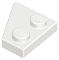 LEGO tanierový klin 2x2 pravý biely 6132204 24307