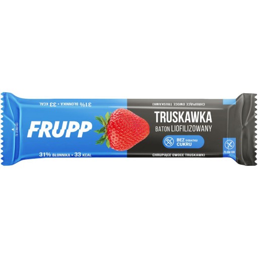 FRUPP lyofilizovaná jahodová tyčinka, Bezlepková, Bez cukru, Zdravá desiata