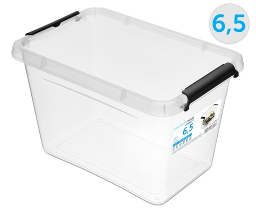 Priehľadná plastová nádoba s vekom 6,5L Box Organizer Box