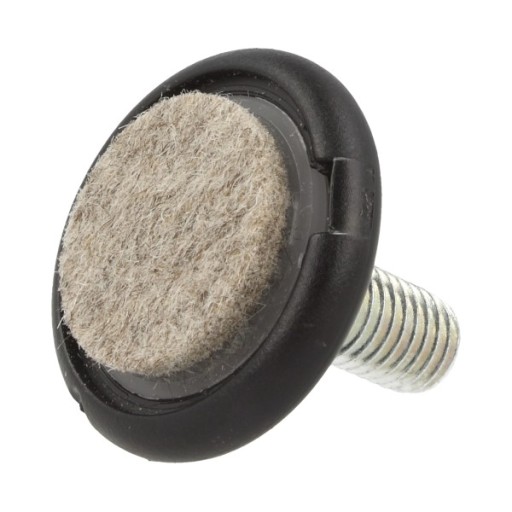 Nábytková nôžka fi 30mm M10x25 s vymeniteľným posuvom
