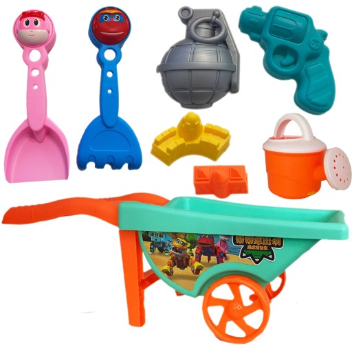 SAND PLAY SET 8v1 fúrik, lopatky na zavlažovanie - IDEÁLNE NA PLÁŽ