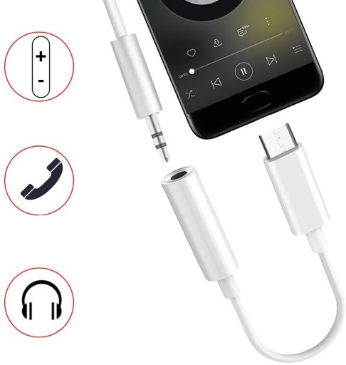 ADAPTÉR ADAPTÉROVÝ KÁBEL USB-C KÁBEL DO MINI JACK ZÁSUVKA NA SLÚCHADLÁ