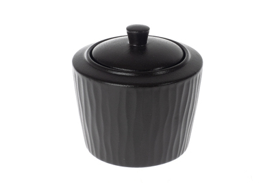 Porcelánová cukornička 300 ml, matná čierna