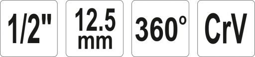 Uhlomer momentového kľúča 1/2 360 stupňov. YT-0593 YATO
