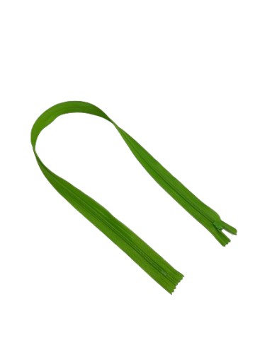 Zips, SAMOSTATNÝ Zips, KRYTÁ ČIPKA, 50cm, ZELENÁ