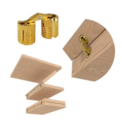 180-stupňový cylindrický záves pre 8 mm stolové vložky