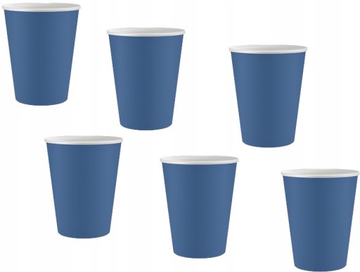 Poháre, papierové poháre, 250 ml, 6 ks, námornícka modrá, narodeniny, krst