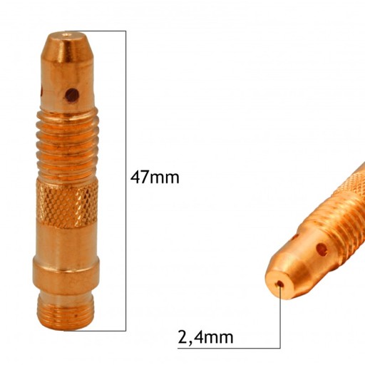 10x 2,4 TIG prúdový konektor SR17 SR18 SR26 skľučovadlo