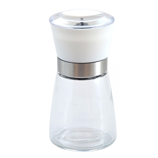 Ručný mlynček na sklo 170ml biely