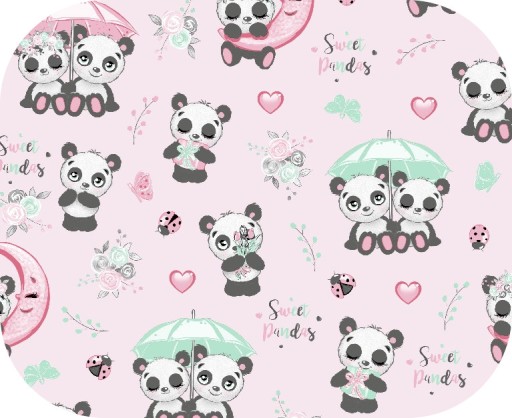 Flanelová plienka 60x40 Panda Pink