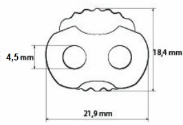 ZARÁŽKA LINKY KONCOVÁ SVORKA ČISTÁ 5mm - 20 ks