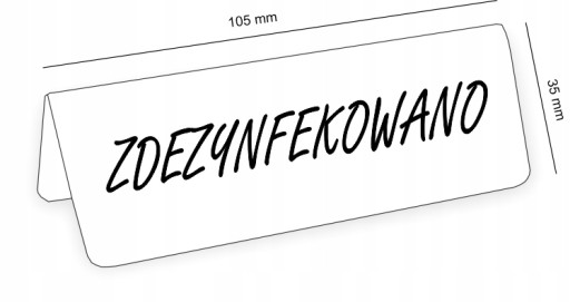 Stojan na kriedy s potlačou DEZINFECTED