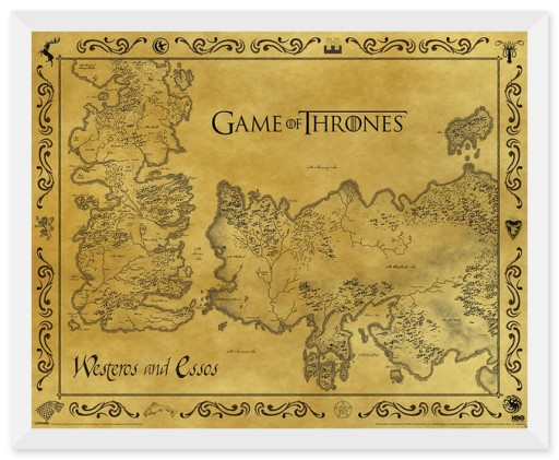 Hra o tróny Mapa Westerosu a Essosu - plagát 40x50 cm