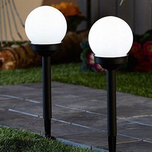 Garden Lamp LED SOLAR guľové solárne záhradné svietidlá biele 10 CM do záhrady