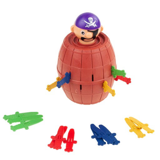 ARKÁDOVÁ HRA CRAZY PIRATE PIRATE BARREL TYČ PIRÁT VYSKOČÍ