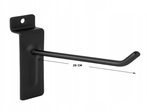POLMART 25 CM HÁČKOVÝ PRÍvesok ČIERNY MATNÝ PANEL LIŠKA NA STENU PRIESTOROVÁ DOSKA