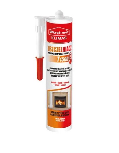 Krbový silikónový vysokoteplotný tmel Met skrutka +1500°C 310ml