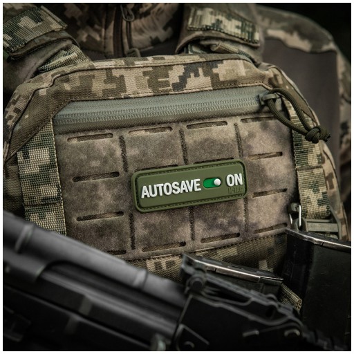 Nášivka Autosave PVC Olive M-Tac emblém