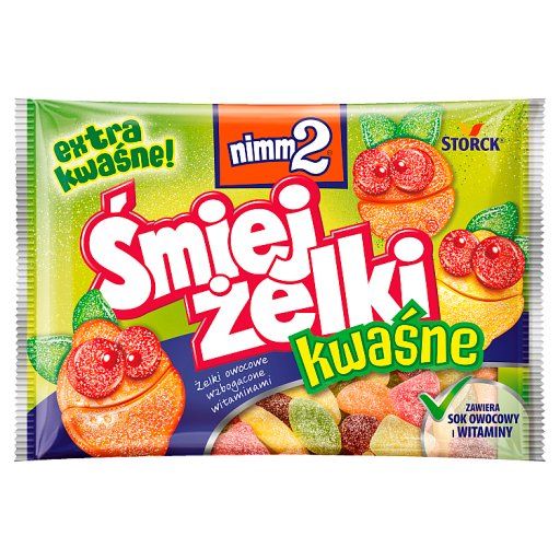 nimm2 Śmiejżeki kyslé ovocné želé obohatené o vitamíny 100 g