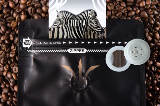 Čerstvo pražené kávové zrná 100% Arabica Ethiopia 50G pre kávovar na espresso