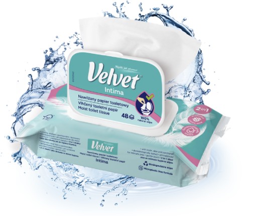 VELVET Intima vlhčený papier 48 ks x2