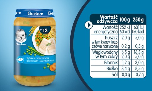 GERBER rybacia večera s mrkvou 250g