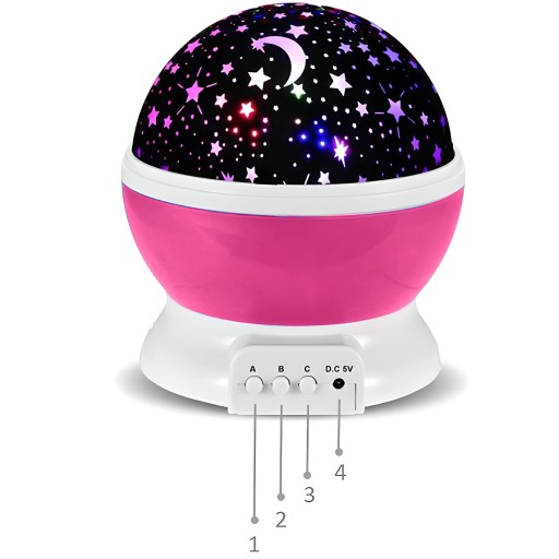 PROJEKTOR MOON SKY STAR OTOČNÝ PROJEKTOR NOČNEJ LAMPY PRE DIEŤA