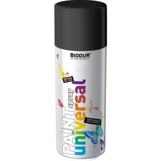 SMALTOVÁ FARBA SPREJ UNIVERZÁLNY AEROSOL MATNÁ ČIERNA sprej 400 ml BIODUR