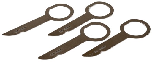 4x DEMONTÁŽNE KĽÚČE PRE RÁDIO VW AUDI SKODA SEAT FORD