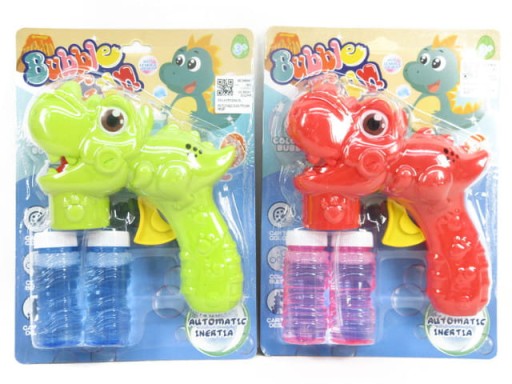 PRÍSTROJE BUBBLE PISTOLE MYDLOVÉ BUBLINY DINOSAUR
