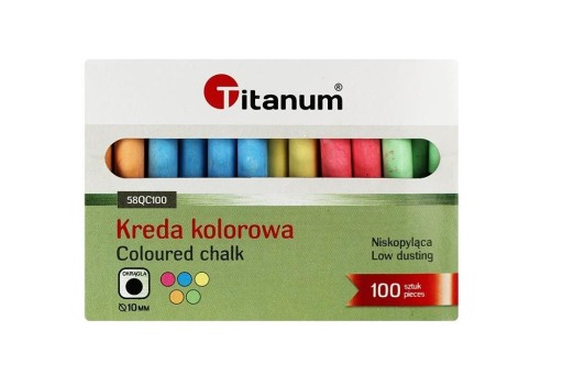 Farebná školská krieda, 100 ks