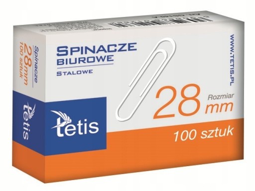 KANCELÁRSKE SVORKY 28mm TETIS 1 bal = 100 ks.