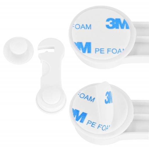 4 ks ZABEZPEČENIE SKRINÍK, ZÁMOK ZÁSUVKY, DVERE NÁBYTKU, BIELE DVERE