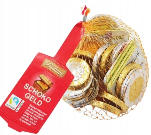 Zlaté Bankovky Čokoládové Mince EURO 150g DE