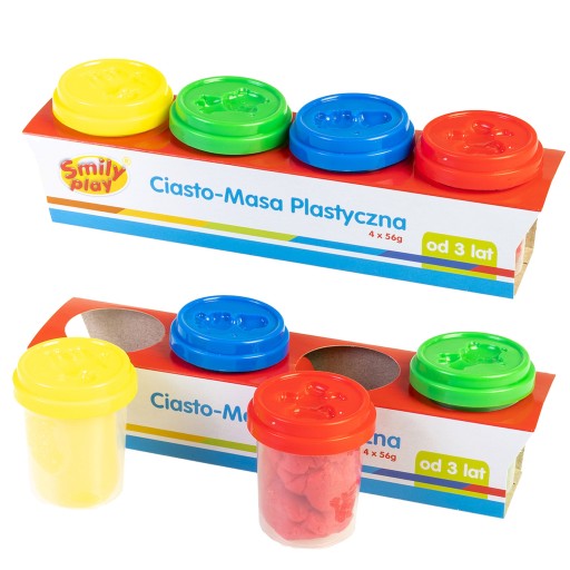 Plastová hmota 4 farby 56g SMILY PLAY