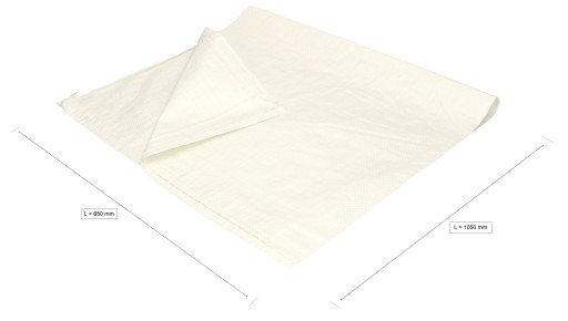 TAŠKA POLYPROPYLÉNOVÁ 10 KUS BIELA 65X105 CM 50 KG