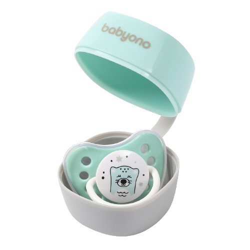BABYONO NATURAL obal na cumlík, mätový
