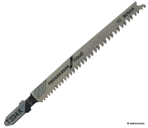 List priamočiarej píly BOSCH T234X pre čisté rovné rezanie dreva