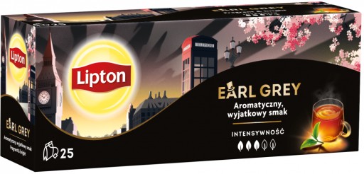 Čaj Earl Grey čierny vo vrecúškach Lipton 25 ks x2
