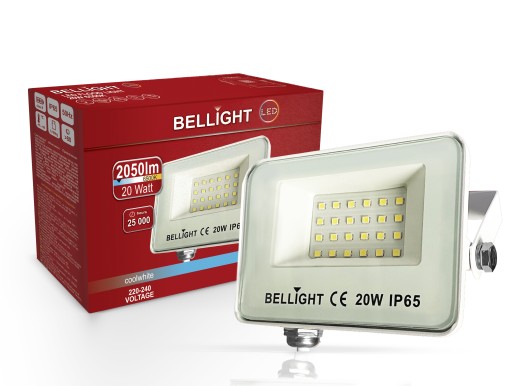 Halogénový LED reflektor 20W 6500K 2050lm IP65 White