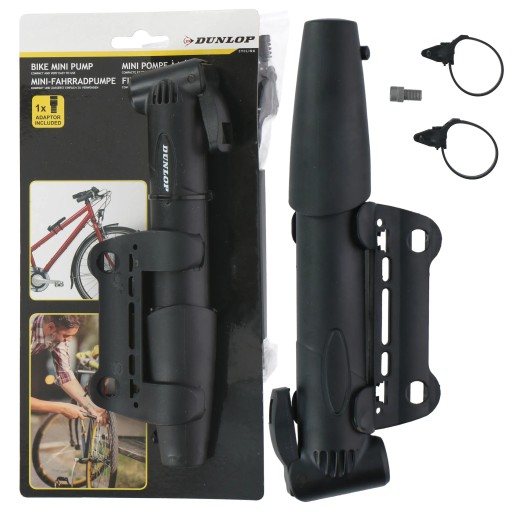 Teleskopická ručná pumpa na bicykel na rám bicykla, malá mini DUNLOP 8bar