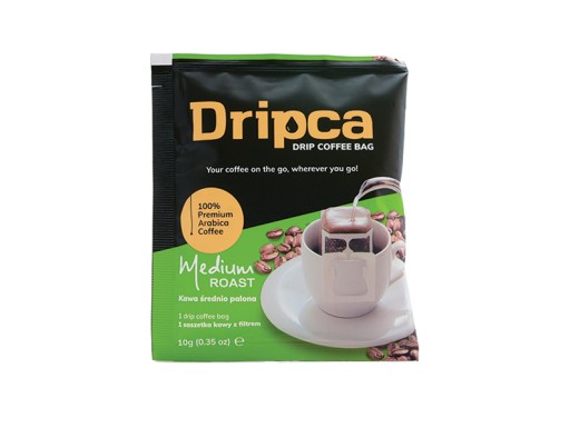 DRIPCA stredne mletá káva s filtrom PODÁVANIE 5 ks