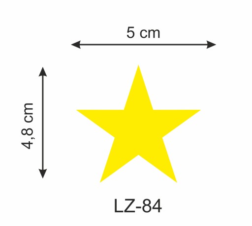 Akryl ZRKADLO hviezda 5x4,8 cm LZ-84 2 kusy