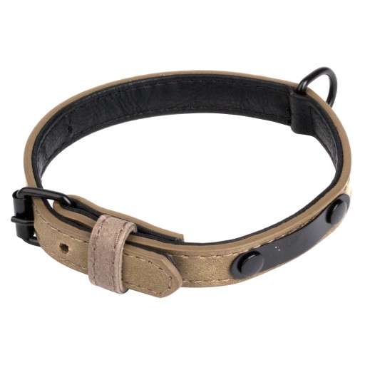 Obojok pre MALÉHO PSA, HRUBÁ eko koža, 25-32 cm S