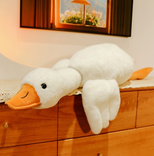 VANKÚŠ MASKOT, PLYŠOVÁ HUSKA, KÁČKA, VEĽKÝ 50 CM