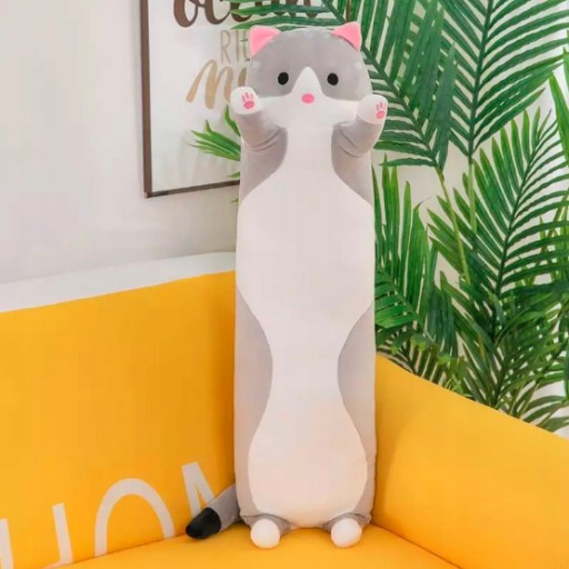 PLYŠOVÝ MASKOT, DLHÝ VANKÚŠ PRE MAČKU, 50 cm