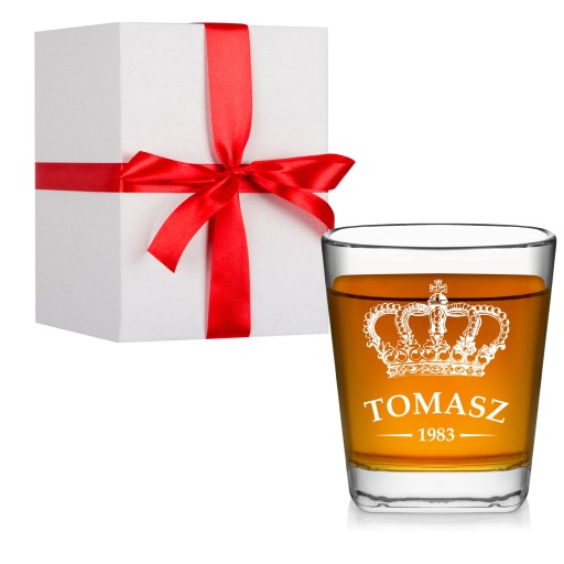 POHÁR NA WHISKY S GRAVÍNOM ZA DARČEK