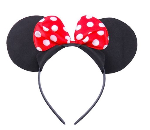 OUTFIT MICKEY MINNIE MOUSE ČELENKA ČERVENÁ MÚŠKA + ČIERNA SUKŇA