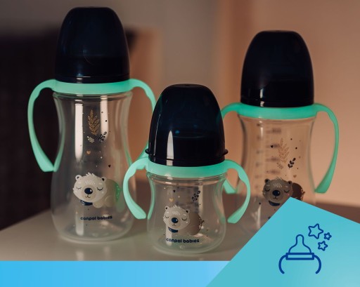 CANPOL ANTI-KOLICKÁ FĽAŠA 120ML cumlík 0m+ SVIETE V TME NA RÚČACH